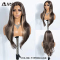 Noble Synthetic Lace Front Wig 26" Straight Ombre lace Wig  Cosplay White Wig Blonde Wigs For Women Lace Wig synthetic Lace Wig