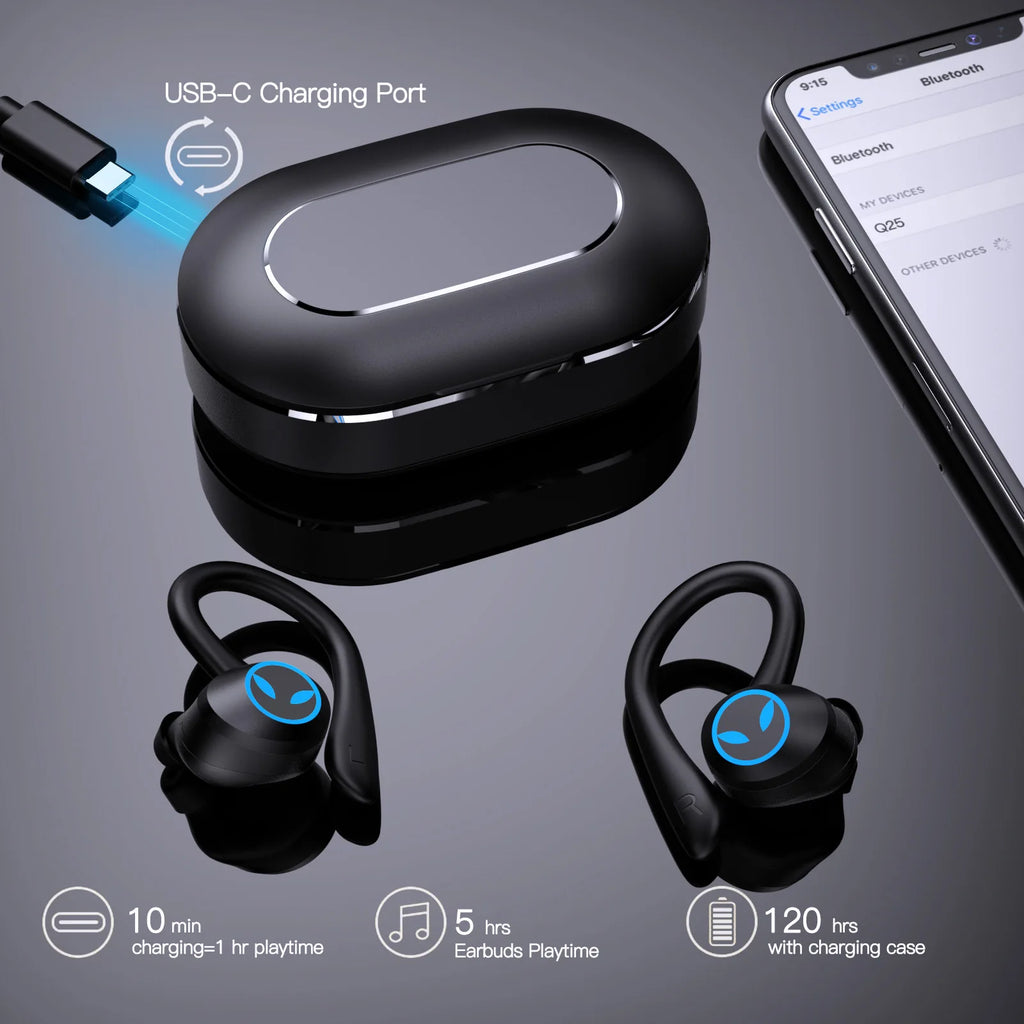 TWS Wireless Earphones Bluetooth-compatible 5.4 Headphones IPX7 Waterproof Earbuds LED Display HD Stereo Mic for Xiaomi iPhone