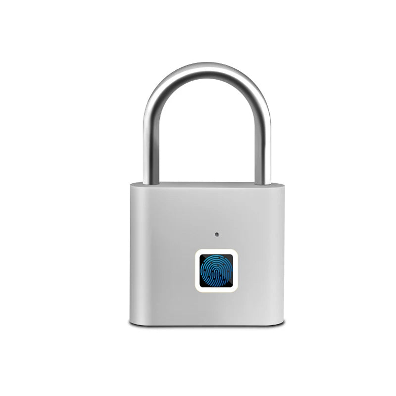 Keyless Smart Fingerprint Padlock USB Charging Fingerprint Lock Waterproof Door Lock 0.2sec Unlock Security Padlock for House