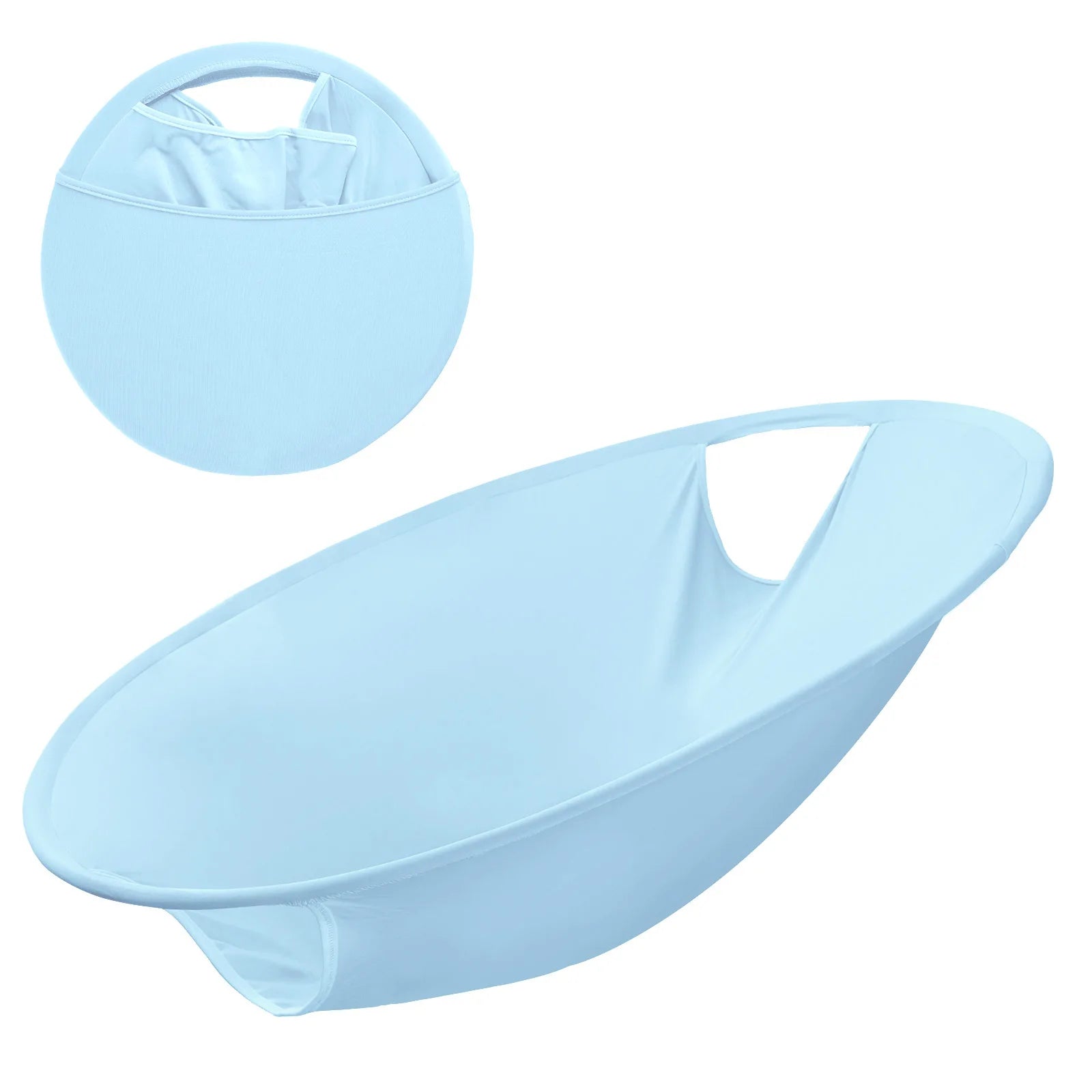 Foldable Laundry Basket Portable Clothes Hamper for Washing Machine, Elastic Laundry Organizer Bag with Handle, Space Saving Sto