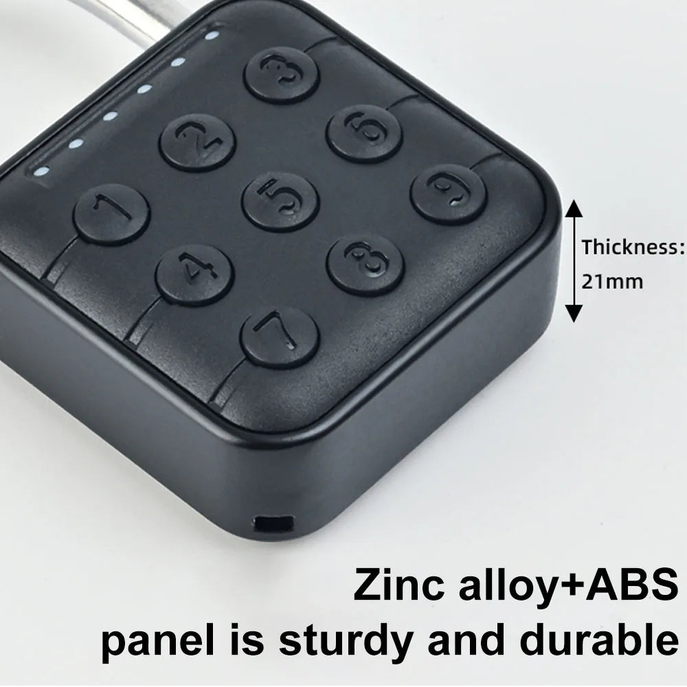 Smart Pad Lock Fingerprint Padlock Cabinet Lock Dormitory Anti-Theft Lock USB Rechargeable Security Keyless Lock Smart Padlock