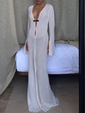 Sexy white maxi summer dress women casual evening dresses for woman see through beach vacation birthday party long dress vestido