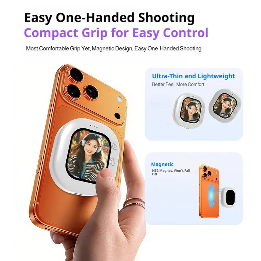 Mini Wireless Magnetic Phone Screen Projector Mobile Phone Rear Camera Selfie Video Camera For Vlog Live Selfie Screen