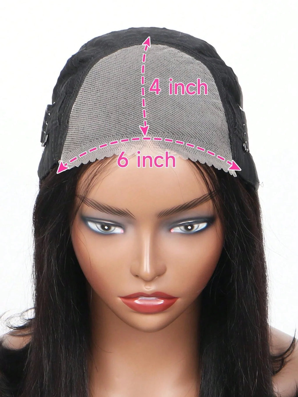 Wear and Go Glueless Wigs Human Hair PrePlucked Pre Cut 6x4 Straight Lace Closure Wigs Ready to Wear Wigs For Women 180 Density