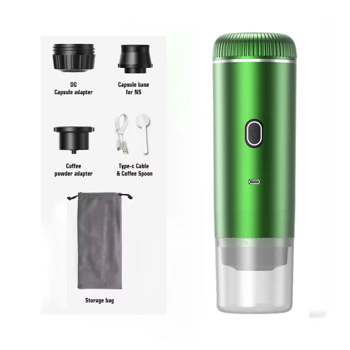 Portable Espresso Machine for TravelTravel Coffee Maker 20-Bar Extraction Compatible with Ground Coffee & NS Capsule