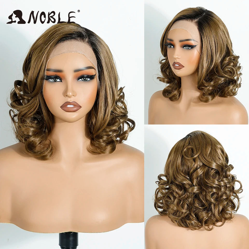 Noble Synthetic Lace Front Wig Wavy Lace Wig Ombre Lace Front Wig Cosplay Wig Natural Wigs For Women Lace Wig synthetic Lace Wig