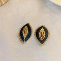 Elegant Vintage Women Classic Resin Stone Earrings Ear Clips Fashion Retro Palace Lady Party Banquet Jewelry Ear Rings