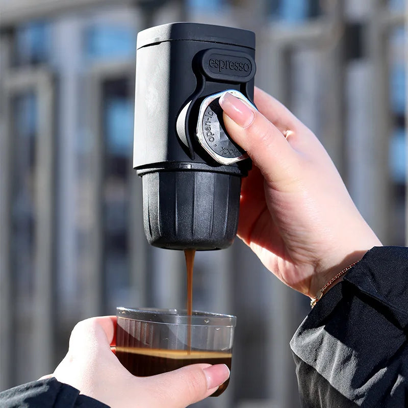 Portable Hand Press Coffee Machine Italian Capsule Coffee Powder Home Travel Outdoor Small Espresso Pocket Coffee Machine