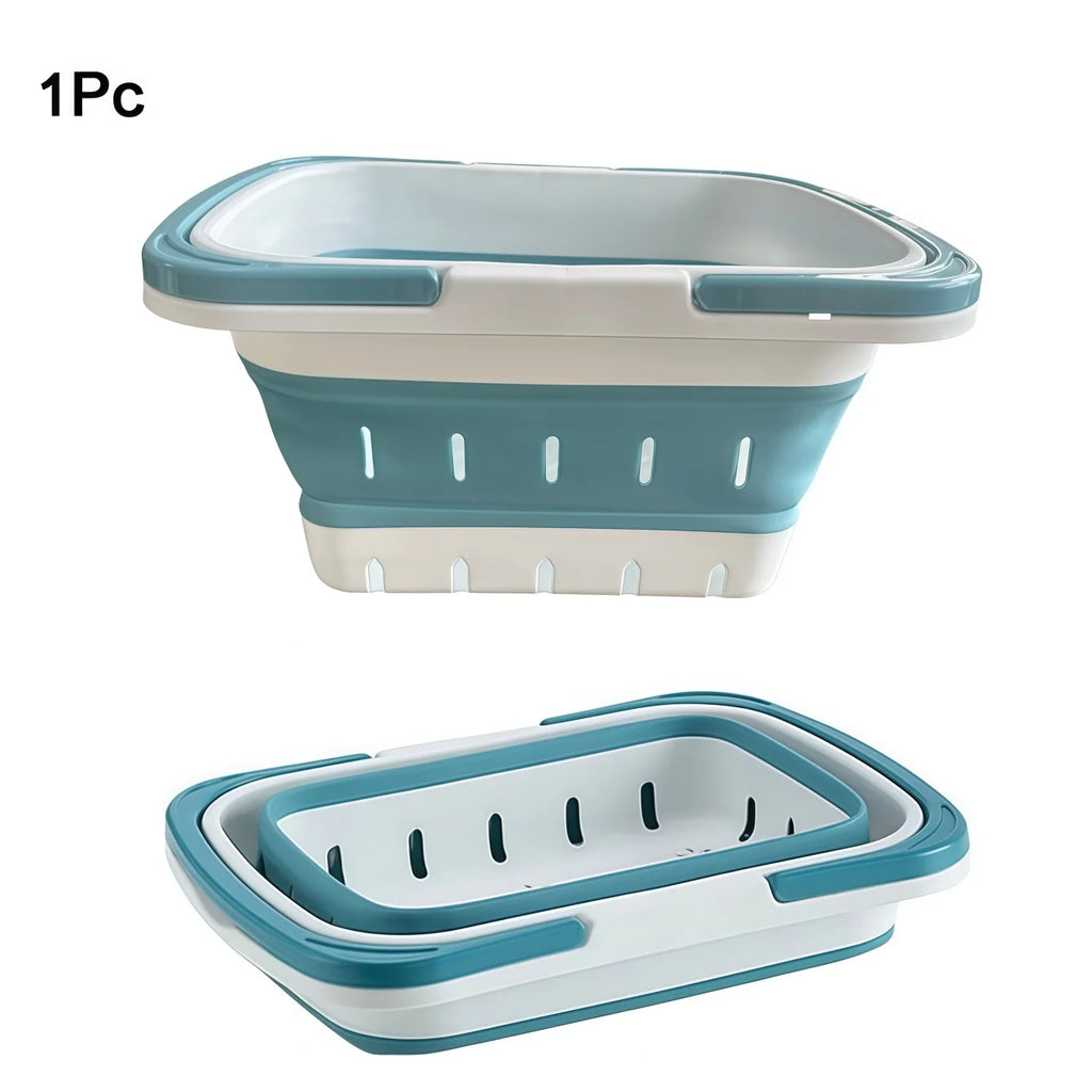 Foldable Collapsible Handled Laundry Basket Ellipse Oval Tub- Portable Washing Tub Space Saving Laundry Containers