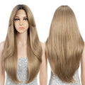 Synthetic Lace Front Wig 26" Straight layered Ombre lace Wig Cosplay part Wig Blonde Wigs For Women Lace Wig synthetic Lace Wig