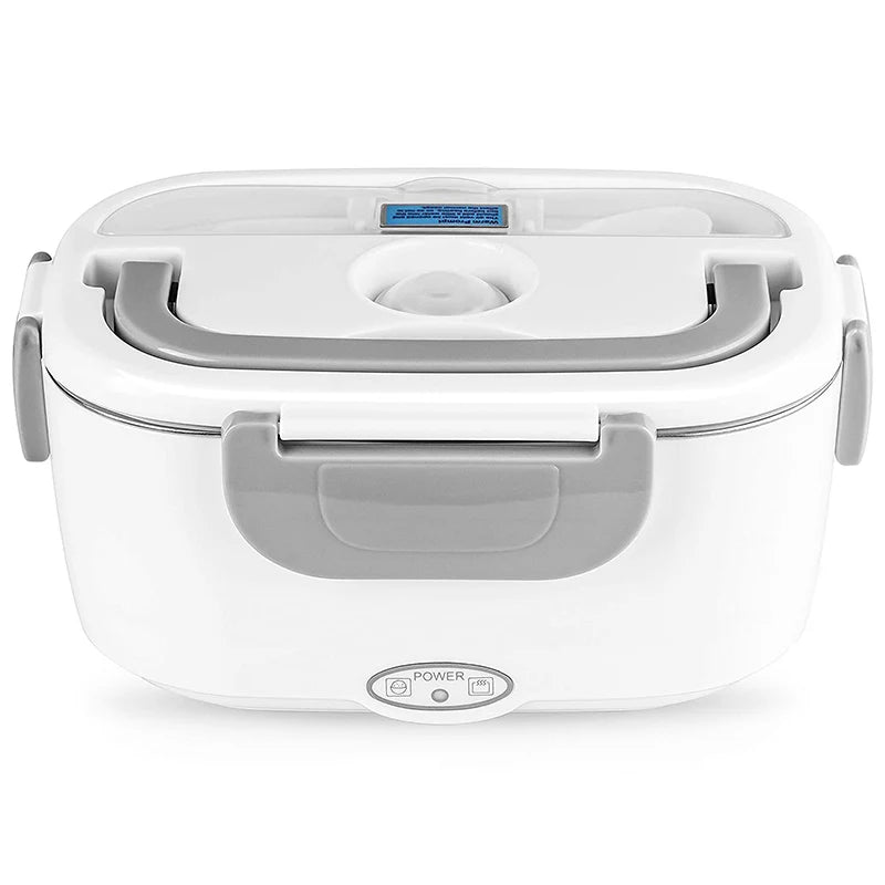 Electric Heated Lunch Box Stainless Steel Outdoor Portable Car Office Food Heating Warmer Container 12V 24V 110V 220V EU US Plug