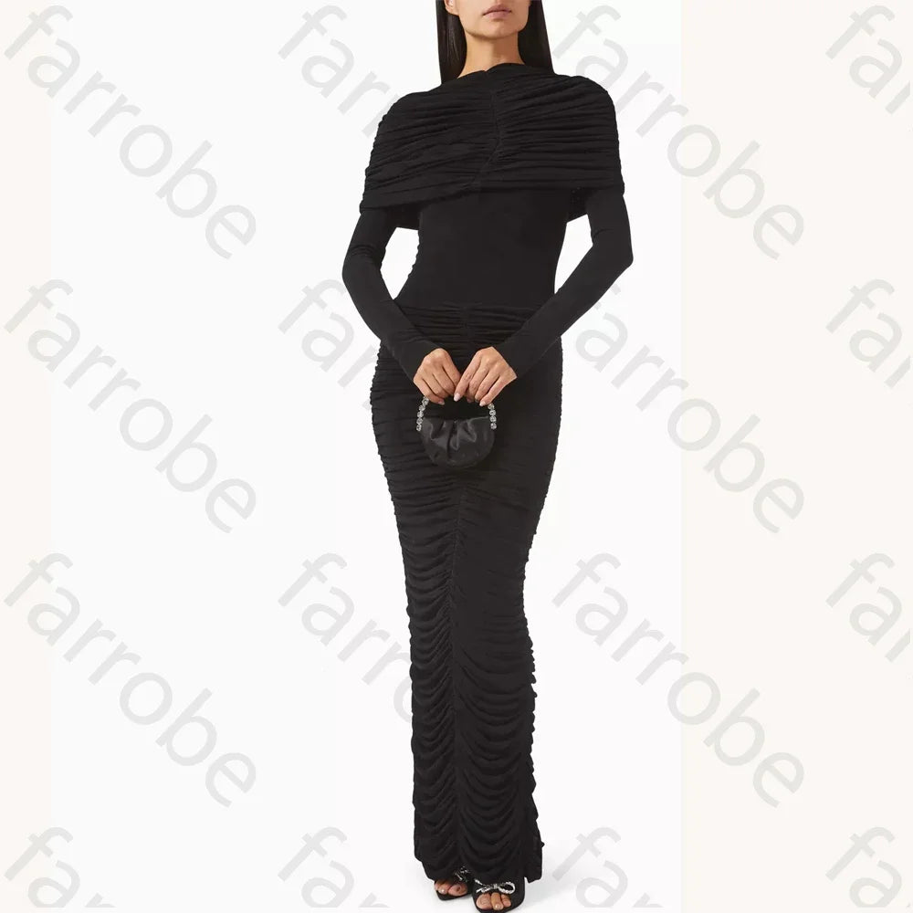 Customized Elegant Maxi Dress A-Line Evening Dresses Formal Long Sleeves Prom Gown Exquisite High Quality Party Gowns for Women