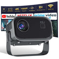 Mini 4K Projector Wall Projector, Portable Outdoor Movie Projector with Built-in Wi-Fi, Speaker & Digital Keystone, HDMI/BT,