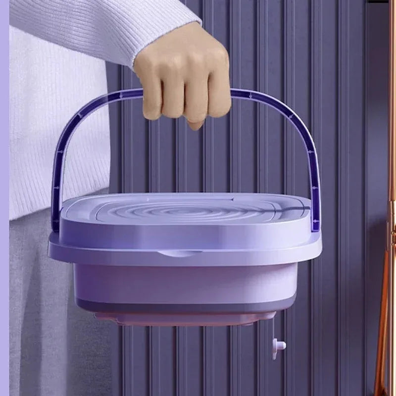 8L Portable Foldable Washing Machine Mini Laundry Washer Spin Dryer for Socks Underwear Panties Home Use