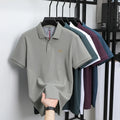 Men's polo shirt, made of pure cotton, breathable and comfortable, featuring a business casual style with a simple design and em