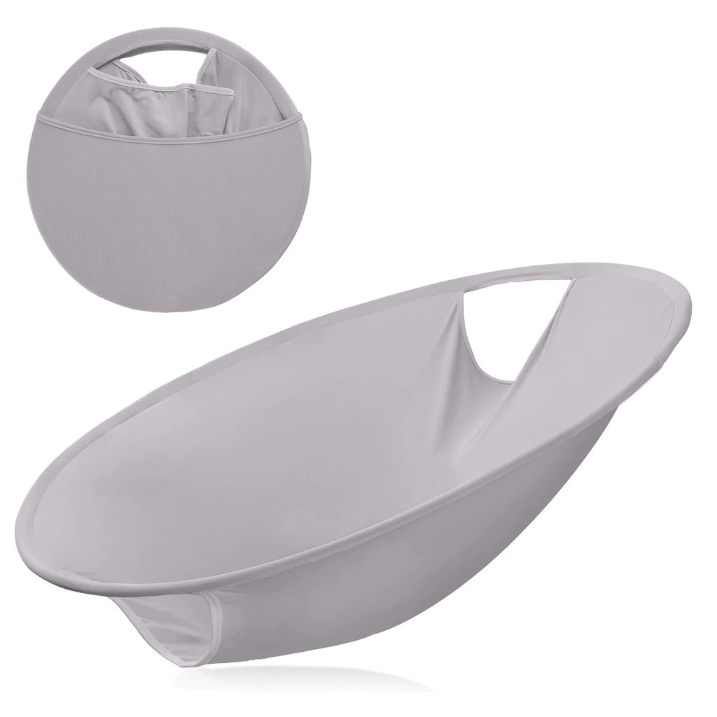 Foldable Laundry Basket Portable Clothes Hamper for Washing Machine, Elastic Laundry Organizer Bag with Handle, Space Saving Sto