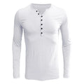 Men's POLO Shirt Casual Light Solid Color Button V-neck Slim-Fit Home Comfortable Long-Sleeved Pullover Base Tops