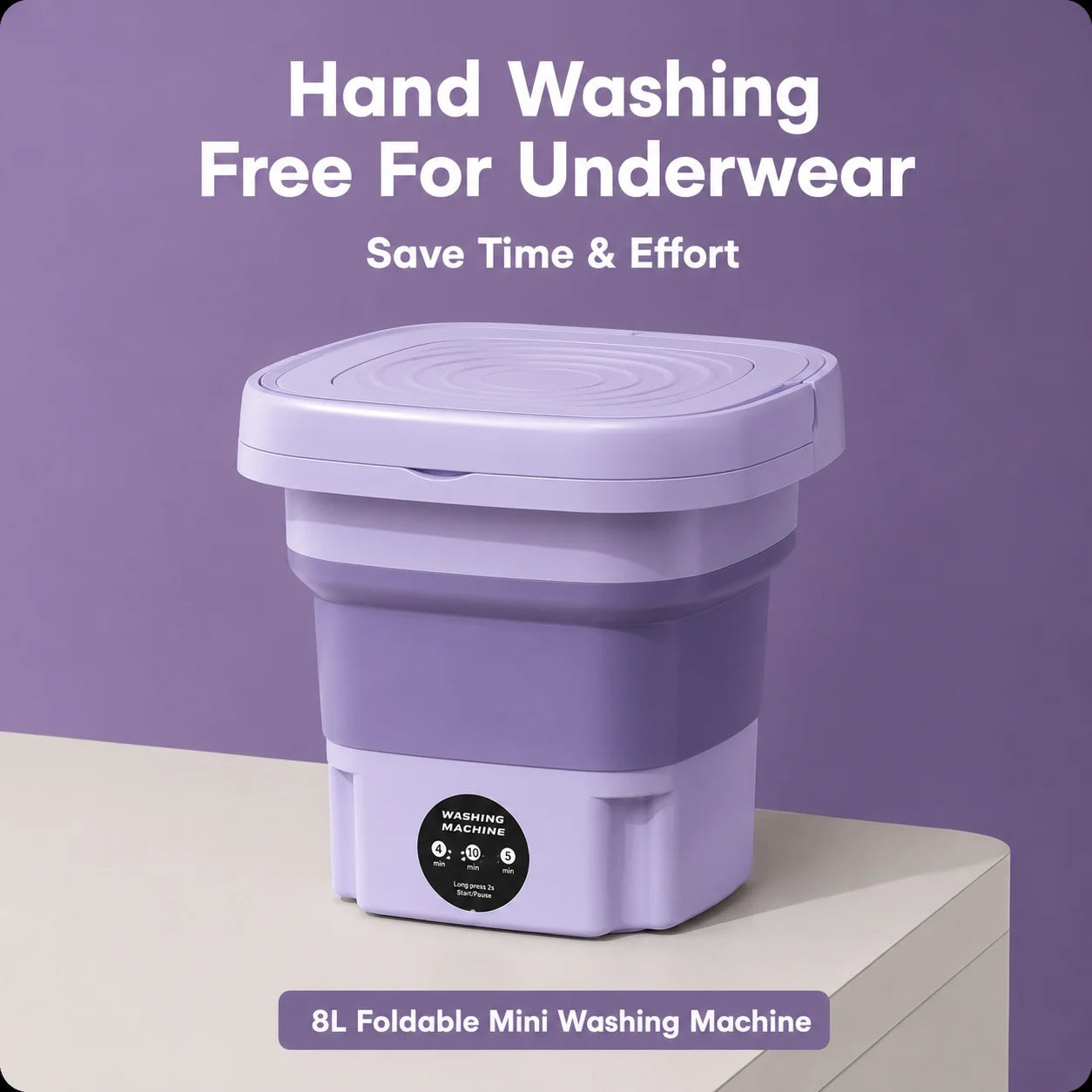 USFoldable Mini Washing Machine Portable Small Washer with Spin Dryer, Stock,Space Saving Compact Lau Underwear Lingerie Baby