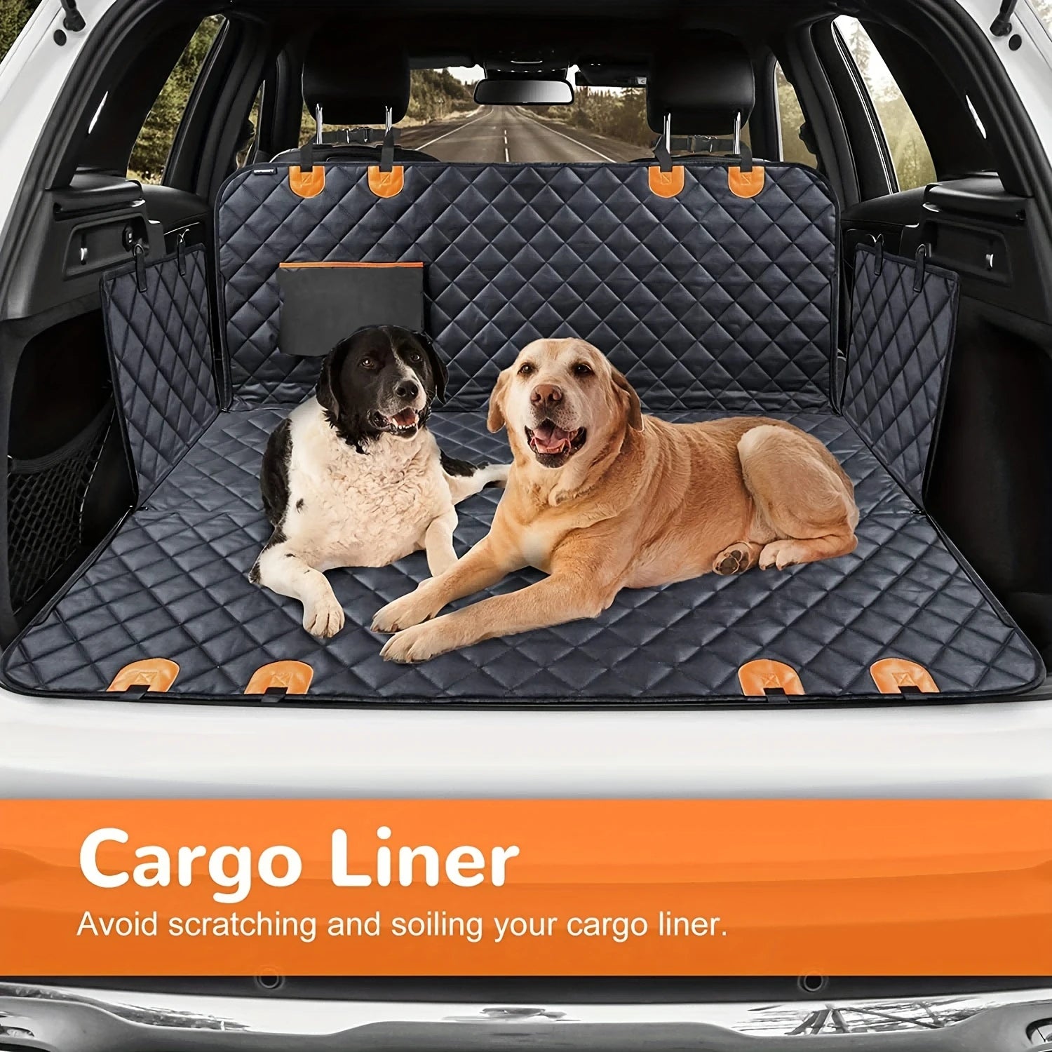 Dog Car Seat Cover for Pets Seat Cover Hammock 600D Heavy Duty Scratch Proof Nonslip Durable Soft Back Seat Covers for Cars