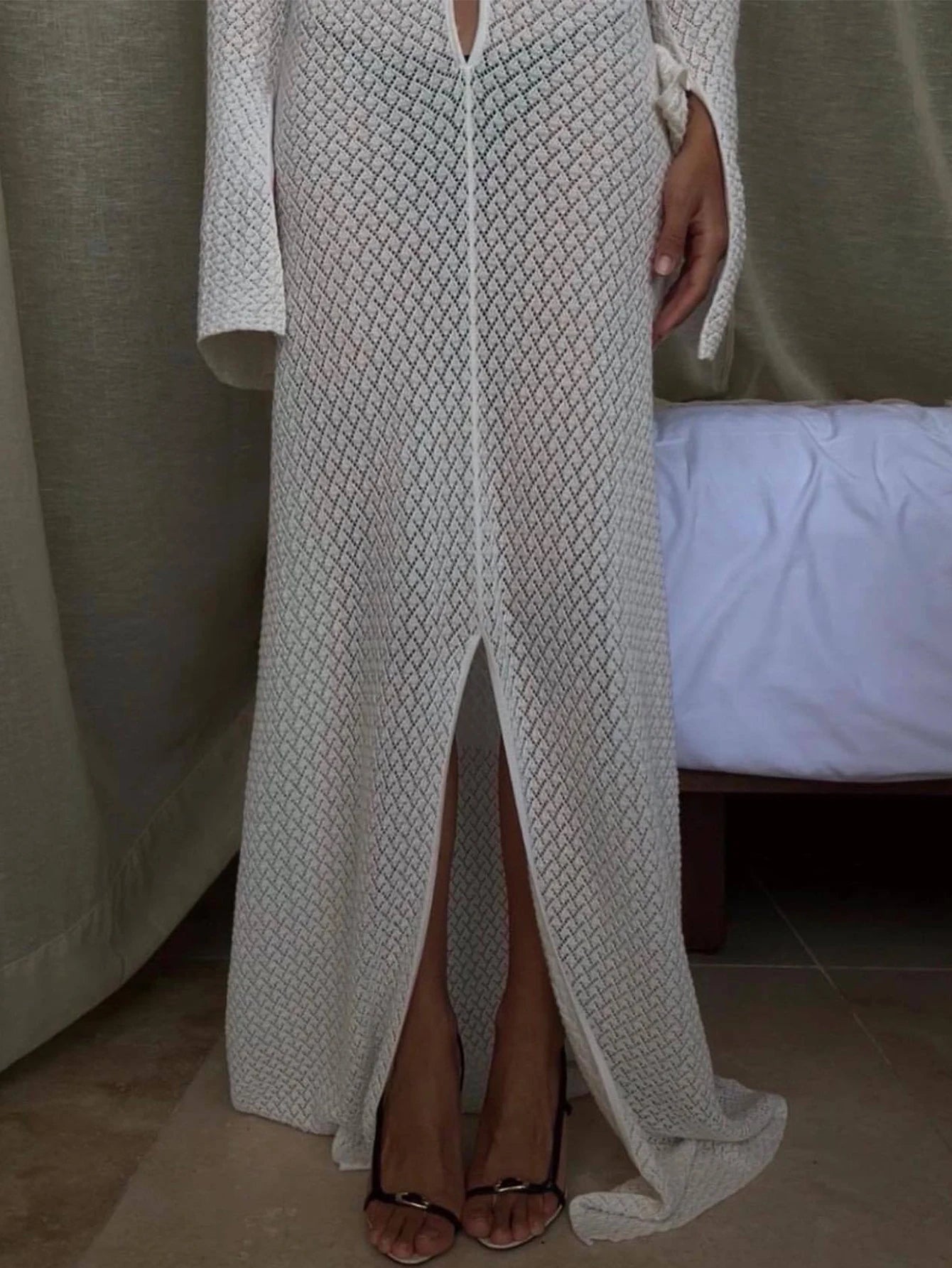 Sexy white maxi summer dress women casual evening dresses for woman see through beach vacation birthday party long dress vestido