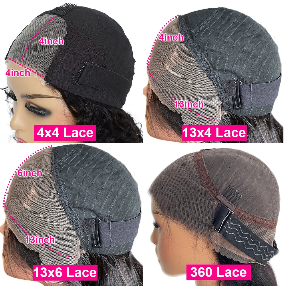 Glueless Lace Frontal Wigs Human Hair Ready To Go 99J Color Kinky Curly 450 Density 13x6/360 HD Lace Frontal Wig For Women HMBP