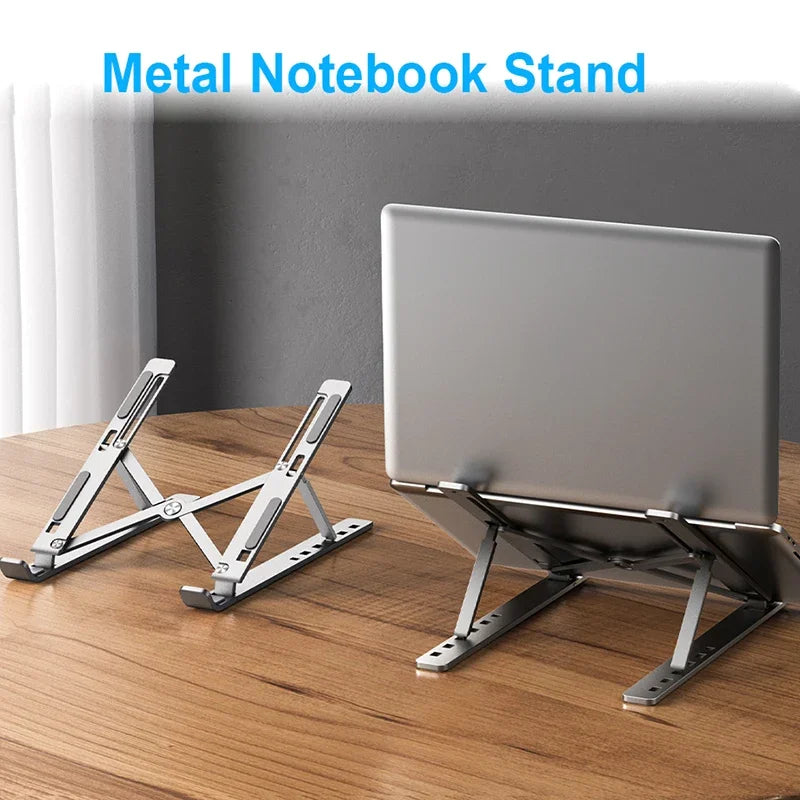 Foldable laptop stand, computer monitor stand, portable adjustable laptop stand