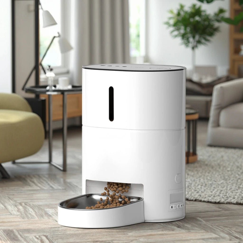 Smart WiFi Automatic Cat Feeder with Camera, Portable Video-Enabled Remote-Controlled Pet Feeder