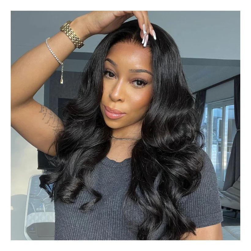 Glueless Wig Body Wave Human Hair Ready To Wear Wigs 4x4 Lace Closure Wig Wear And Go Glueless Wig Pre Plucked