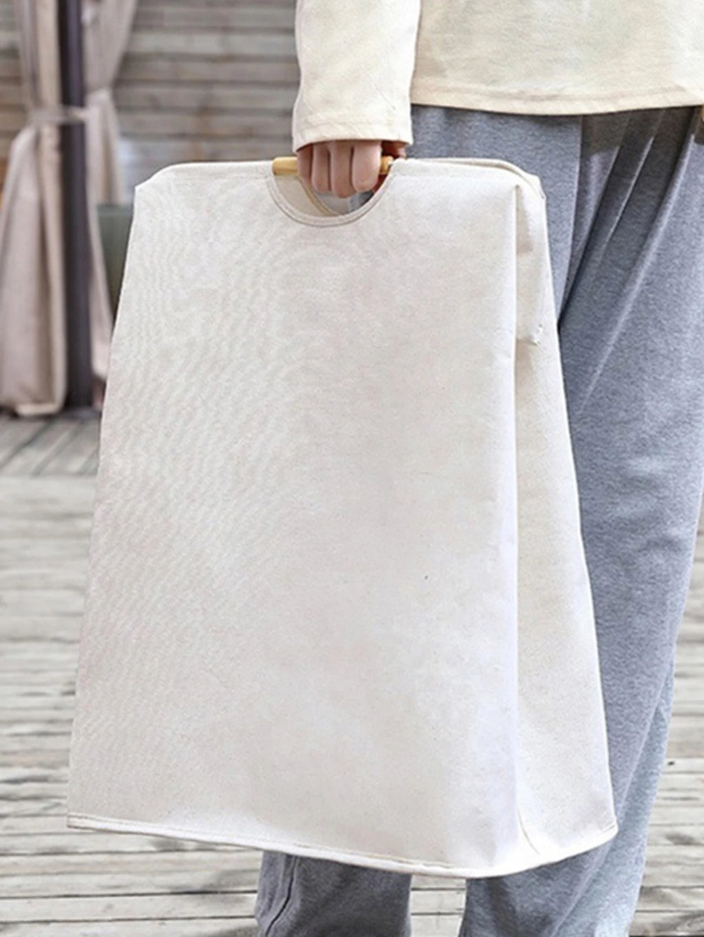 Foldable Laundry Hamper Portable Fabric Dirty Clothes Basket Clothes Storage Basket Household