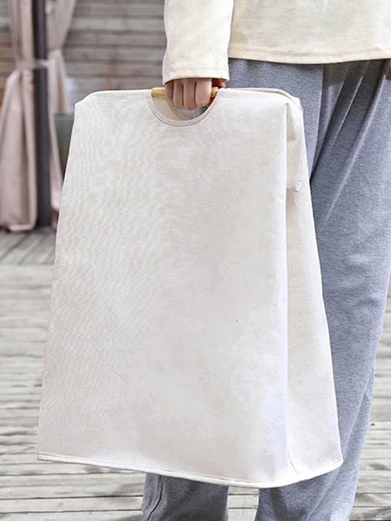 Foldable Laundry Hamper Portable Fabric Dirty Clothes Basket Clothes Storage Basket Household