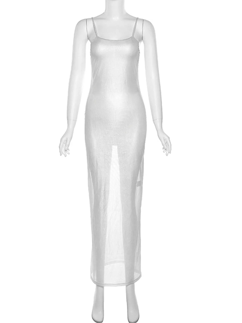 Sexy see through maxi slip summer dress women 2025 bodycon night club birthday party dress ladies long evening dresses vestidos