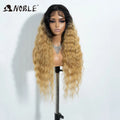 Noble Synthetic Lace Front Wig 30Inch Long Wavy Lace Wig Cosplay Ombre Blonde Wig Synthetic Lace Wig Wigs For Women Lace Wig