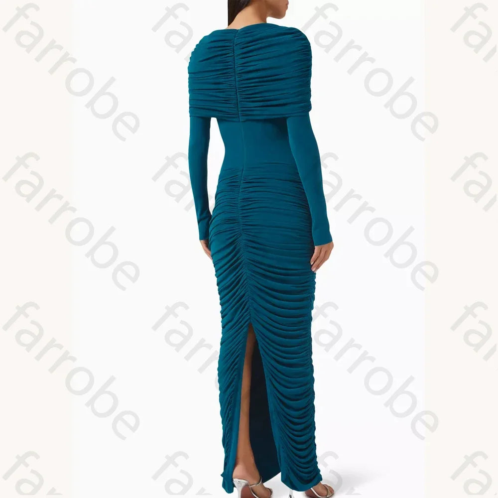 Customized Elegant Maxi Dress A-Line Evening Dresses Formal Long Sleeves Prom Gown Exquisite High Quality Party Gowns for Women