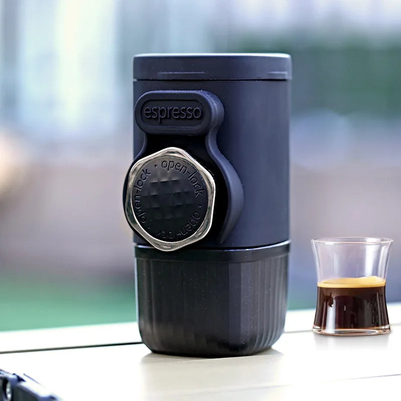 Portable Hand Press Coffee Machine Italian Capsule Coffee Powder Home Travel Outdoor Small Espresso Pocket Coffee Machine