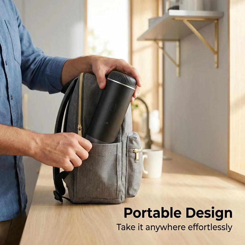 Portable Espresso Machine for TravelTravel Coffee Maker 20-Bar Extraction Compatible with Ground Coffee & NS Capsule
