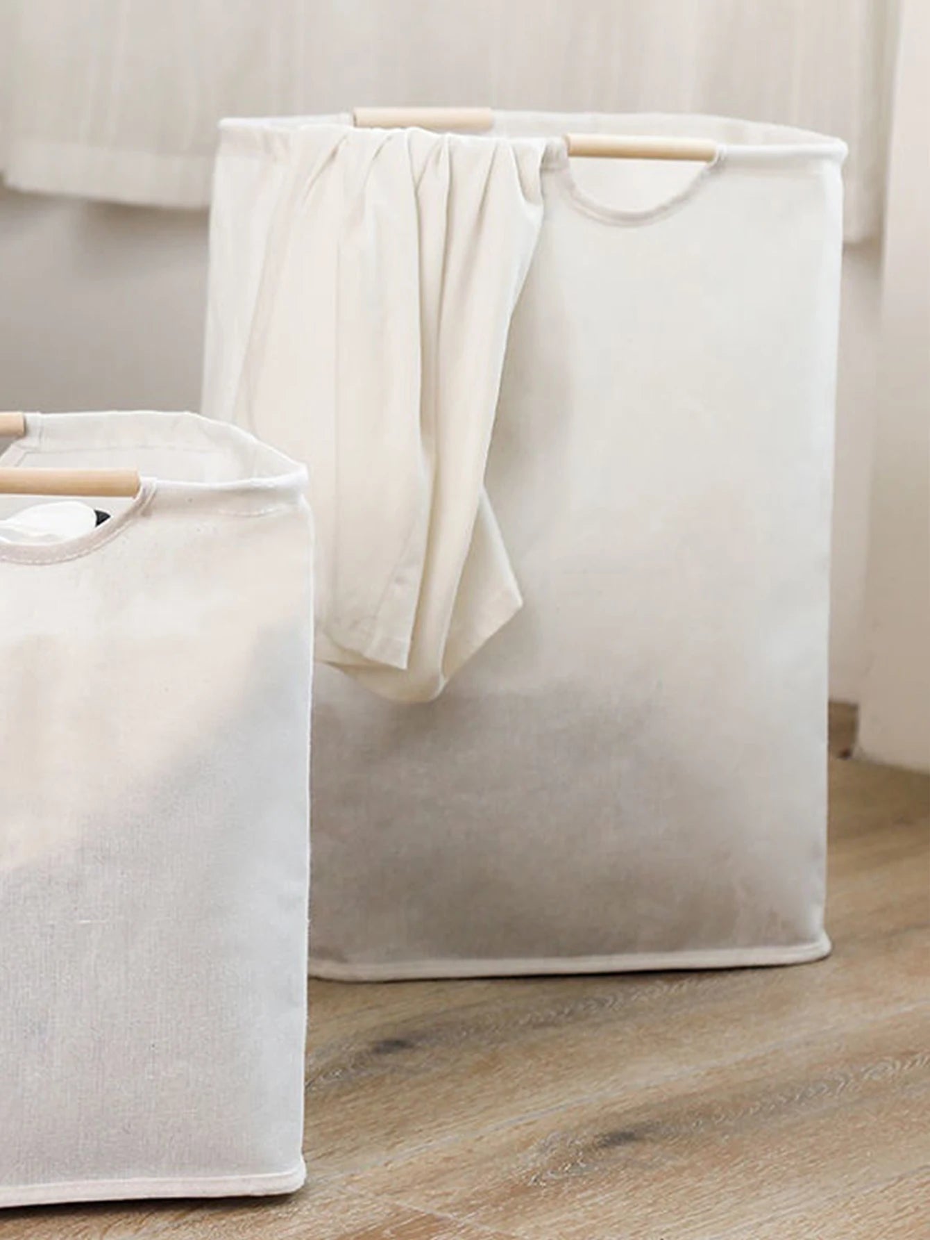 Foldable Laundry Hamper Portable Fabric Dirty Clothes Basket Clothes Storage Basket Household