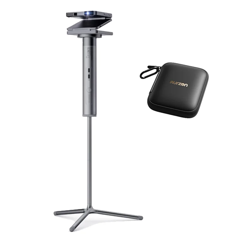 Mini ZIP Tri-Fold Truly Portable DLP Projector with PowerPlay Stand & Bag,Outdoor Mini Projector One-Click Screen Mirroring