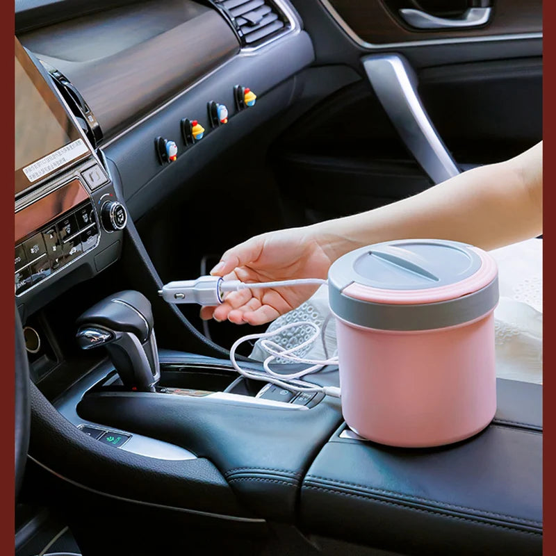 Electric Heated Lunch Box USB 1.2L Thermal Stainless Steel Bento Box 5V 12V 24V Car School Food Warmer Heating Container Heater