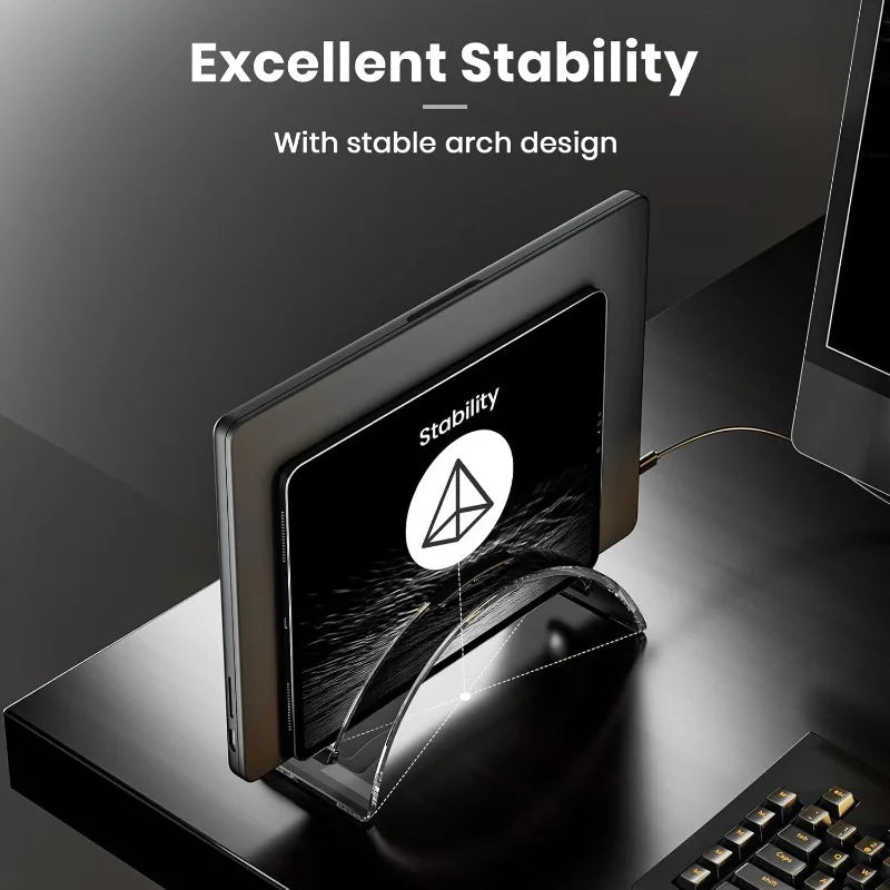 Acrylic Desktop Stand Portable Acrylic Stand Acrylic Vertical Laptop Stand with High Stability for Personal for Organizing