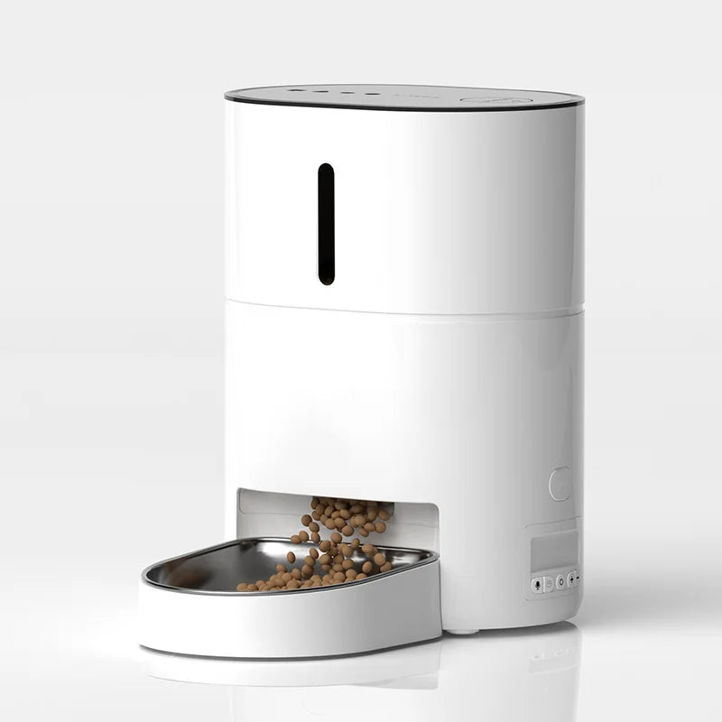 Smart WiFi Automatic Cat Feeder with Camera, Portable Video-Enabled Remote-Controlled Pet Feeder