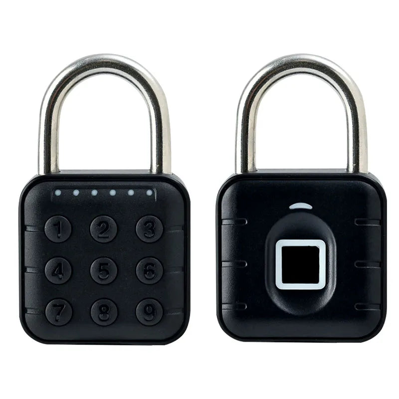 Smart Pad Lock Fingerprint Padlock Cabinet Lock Dormitory Anti-Theft Lock USB Rechargeable Security Keyless Lock Smart Padlock