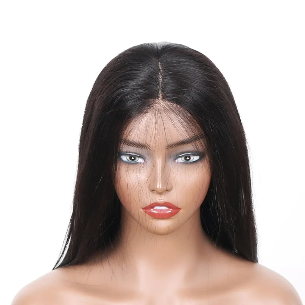 Wear and Go Glueless Wigs Human Hair PrePlucked Pre Cut 6x4 Straight Lace Closure Wigs Ready to Wear Wigs For Women 180 Density