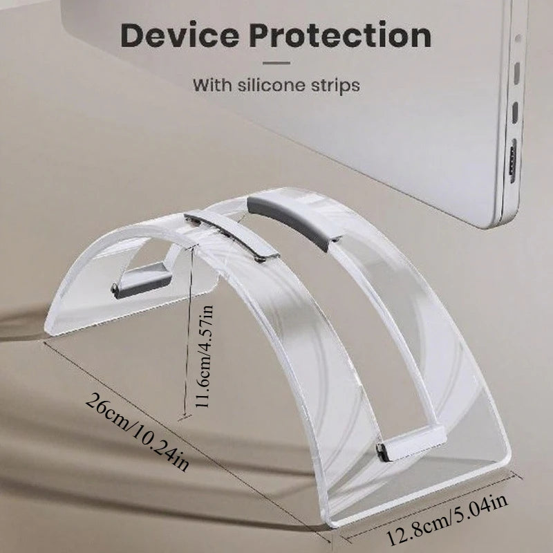 Acrylic Desktop Stand Portable Acrylic Stand Acrylic Vertical Laptop Stand with High Stability for Personal for Organizing