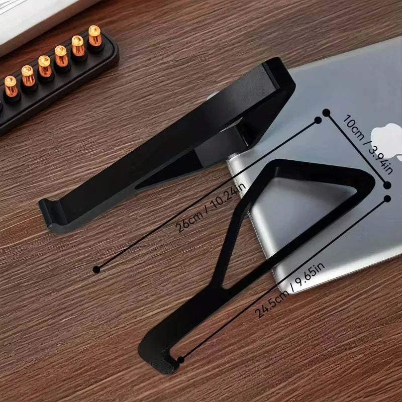 Ergonomic adjustable laptop stand with tilt and height adjustment - portable for MacBook, PC, minimalist design