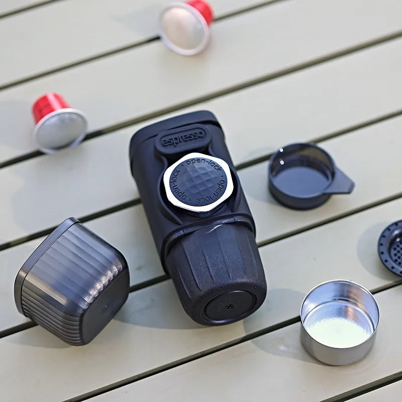 Portable Hand Press Coffee Machine Italian Capsule Coffee Powder Home Travel Outdoor Small Espresso Pocket Coffee Machine