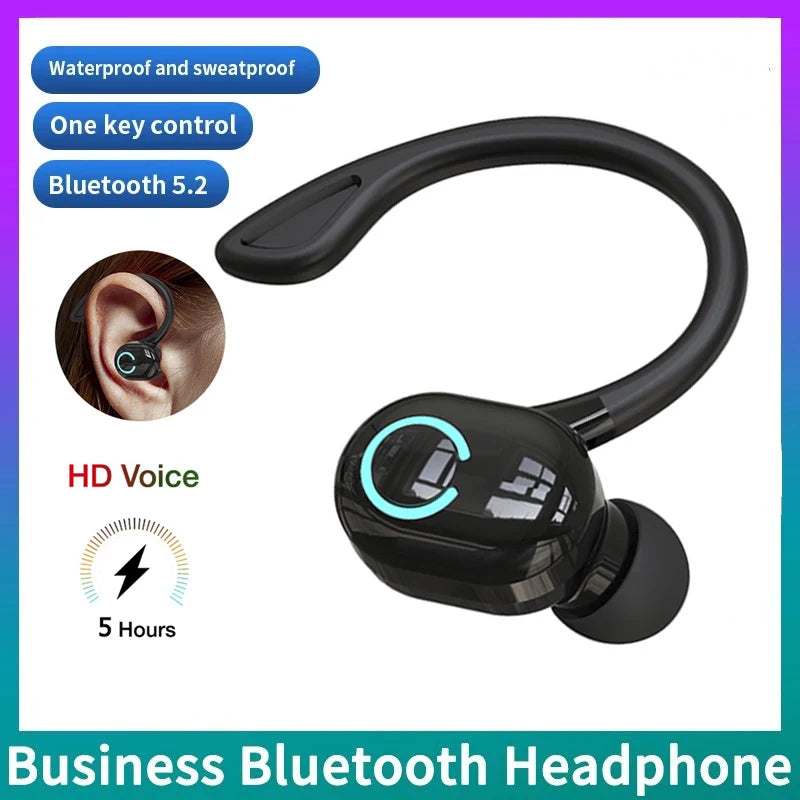 1PCS Wireless Headphones Bluetooth 5.0 Earphones With Mic Single in-Ear Sport Waterproof TWS Earbuds Bluetooth Handsfree Headset