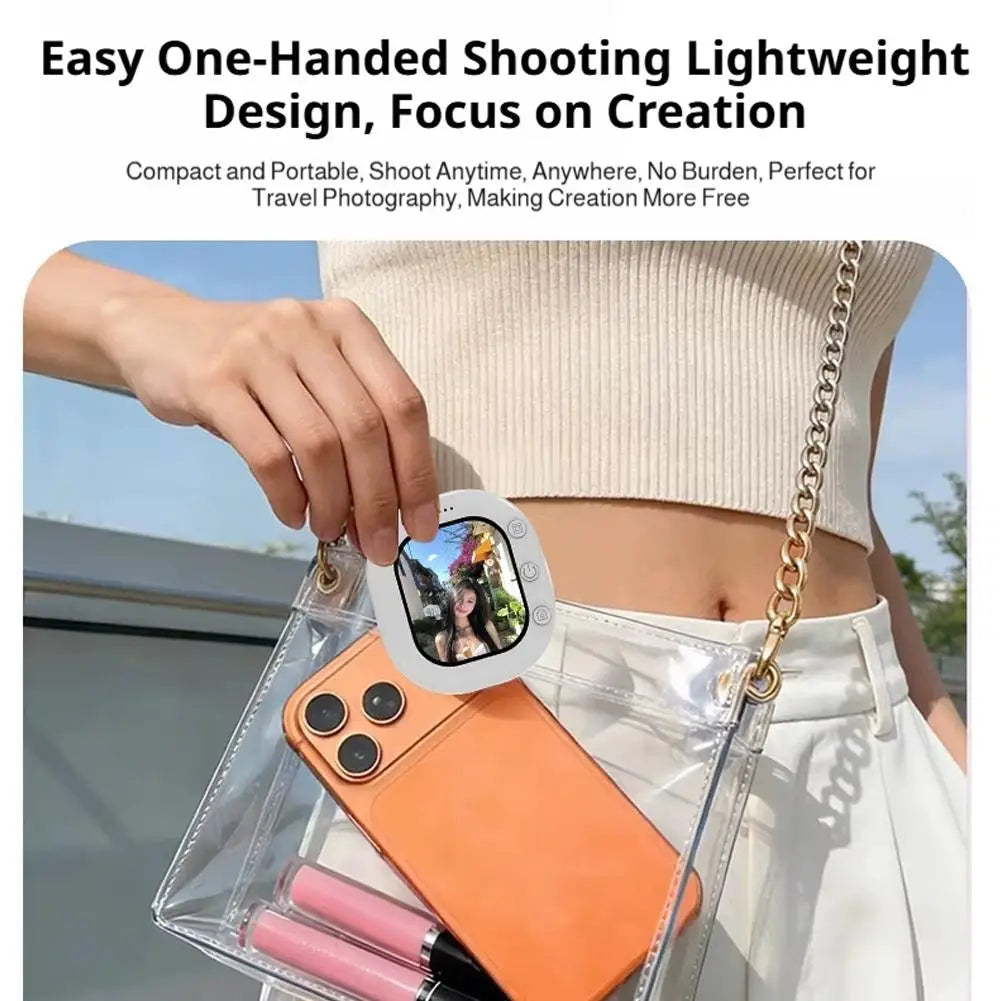 Mini Wireless Magnetic Phone Screen Projector Mobile Phone Rear Camera Selfie Video Camera For Vlog Live Selfie Screen