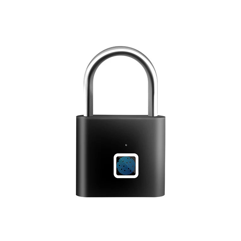 Keyless Smart Fingerprint Padlock USB Charging Fingerprint Lock Waterproof Door Lock 0.2sec Unlock Security Padlock for House