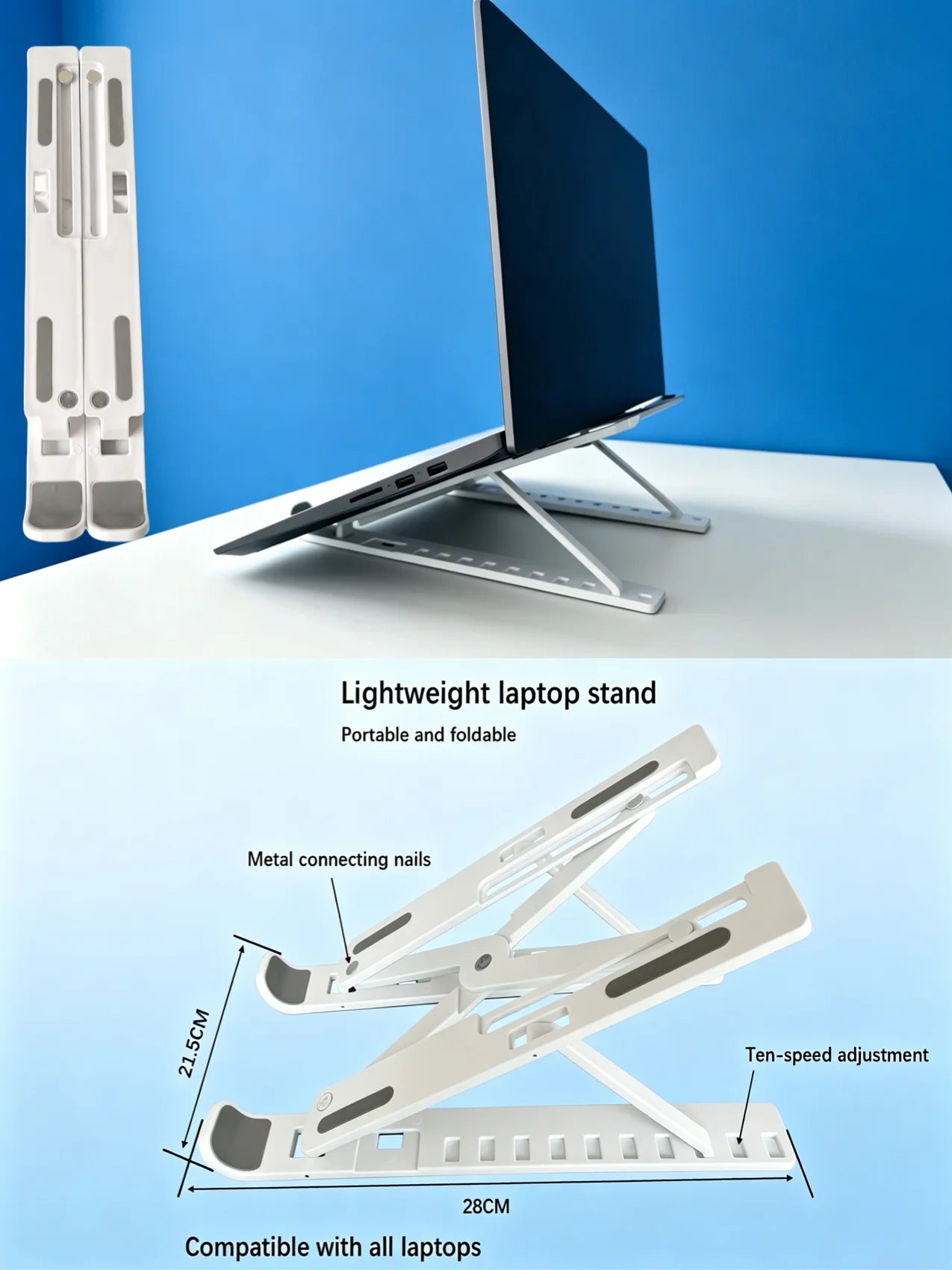 Portable Laptop Stand Foldable Support Base Notebook Stand For Computer Laptop Holder Cooling Pad Riser Macbook Stand Laptop