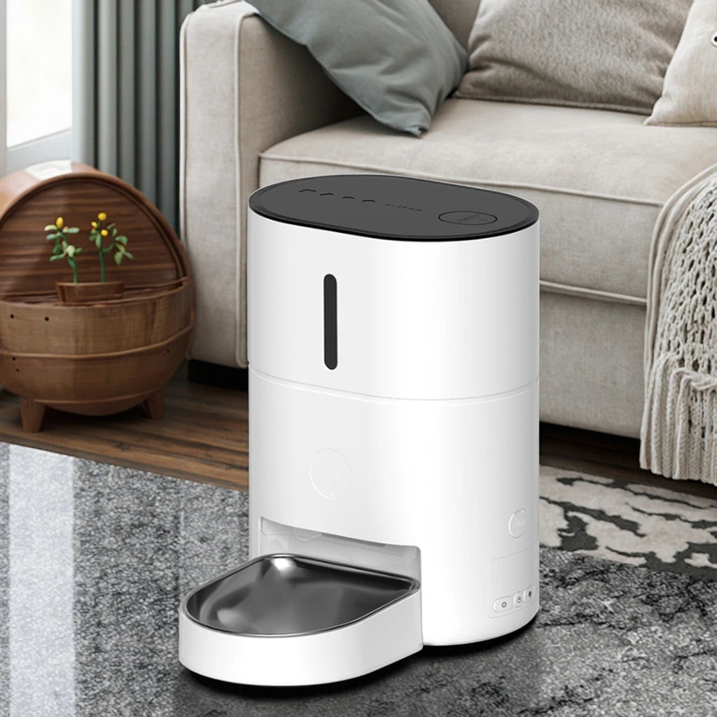 Smart WiFi Automatic Cat Feeder with Camera, Portable Video-Enabled Remote-Controlled Pet Feeder